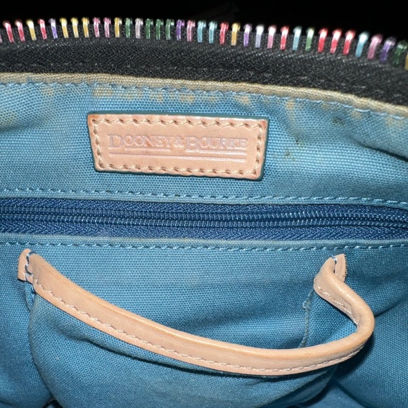 Vintage Dooney & Bourke Y2K Crayon Hearts Satchel Bag rainbow 🌈 zipper - Picture 14 of 15